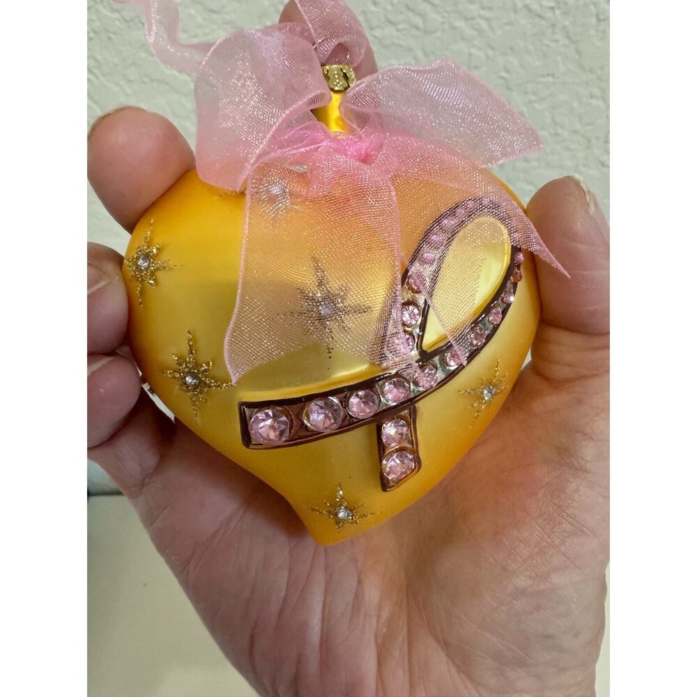 Vintage 2004 Avon Breast Cancer Crusade Glass Ornament